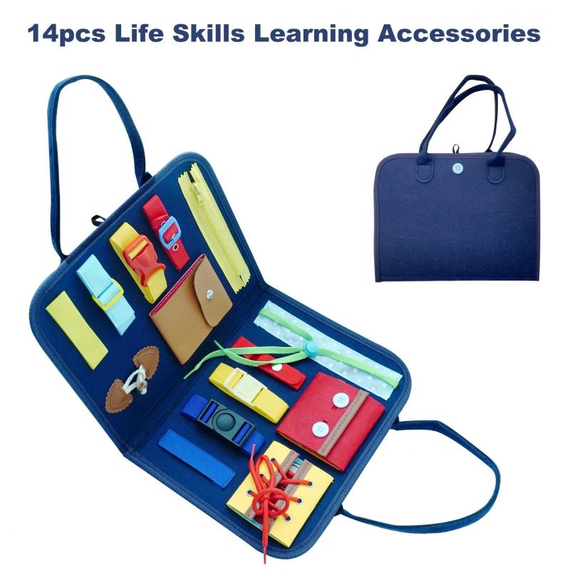 Montessori Toys Set for 4 Year Olds Sensory Learning Boards Travel Fun