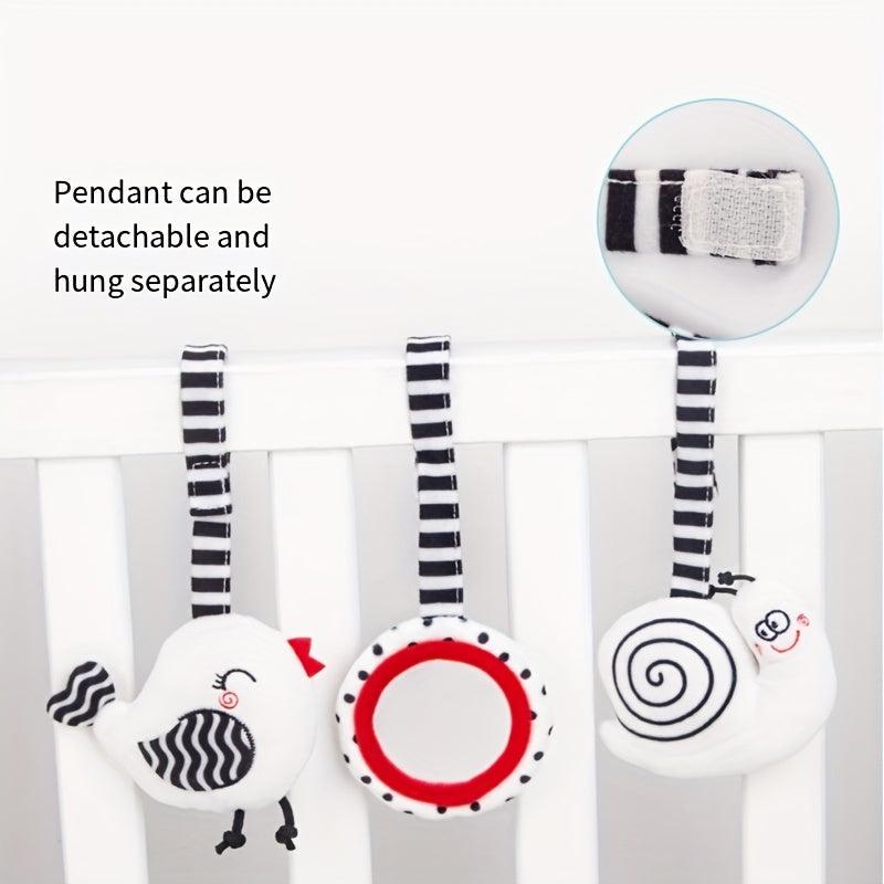 Baby Toy Safety Seat Soothing Doll Bed Bell Infant Stroller Rattle Mirror