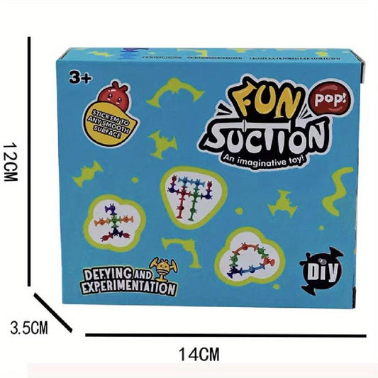 38pcs Suction Cup Building Toy Set for Kids, Silicone Sucker Bath Toy Set