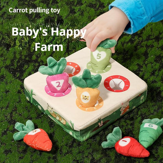 Cognitive Matching Numbers Plush Carrot Toy for 0-3 Year Olds
