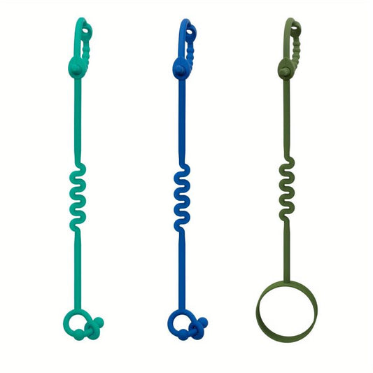 3pcs Toy Safety Straps Silicone Pacifier Clips