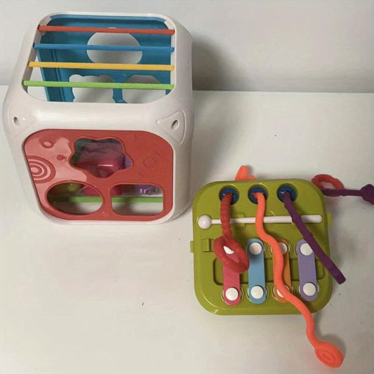 Activity Cube Baby Toys 6 12 18 Months Pull String Shape Sorter Xylophone