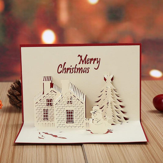 3D Stereo Christmas Greeting Card - Send Blessings to Loved Ones