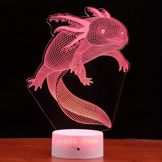 Axolotl Night Light 3D Illusion Lamp 16 Colors with Remote