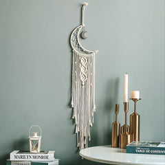 Boho Moon Macrame Wall Pediments - Perfect for Women & Teens