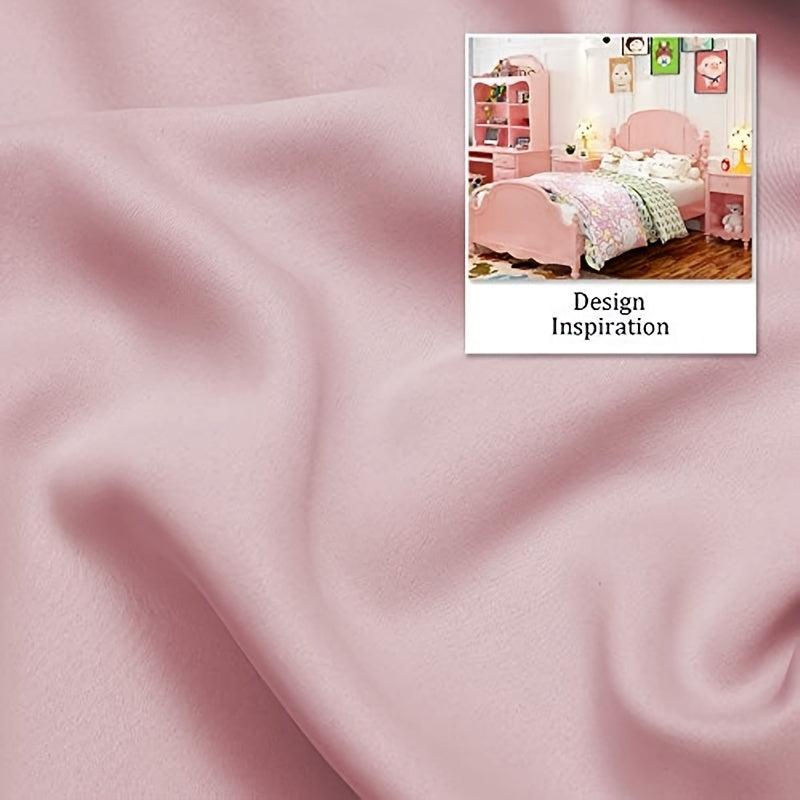 Elegant Baby Pink Curtain Panel - Thermal Insulated & Room Darkening