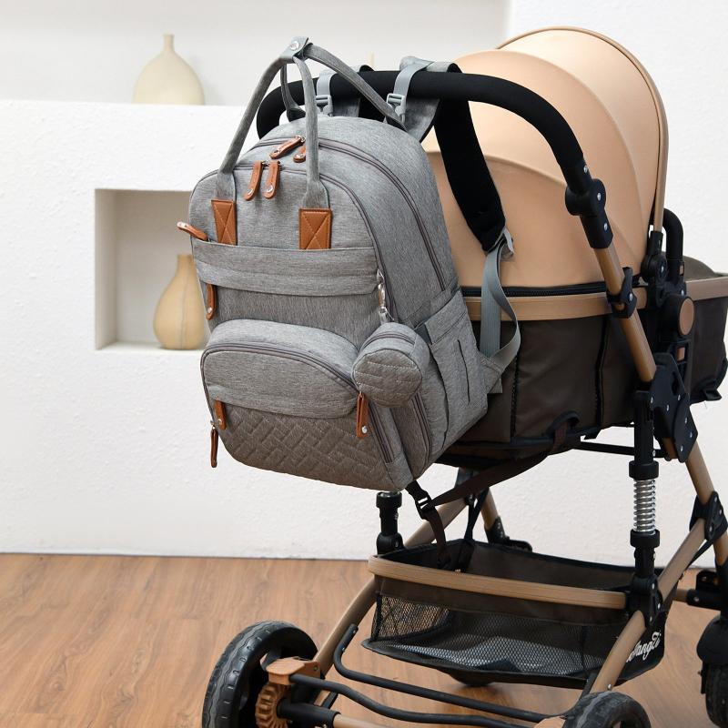 Waterproof Diaper Bag Backpack with Changing Pad and Stroller Straps