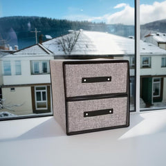 Fabric Storage Box with Drawer - Perfect for Bras & Underwear
