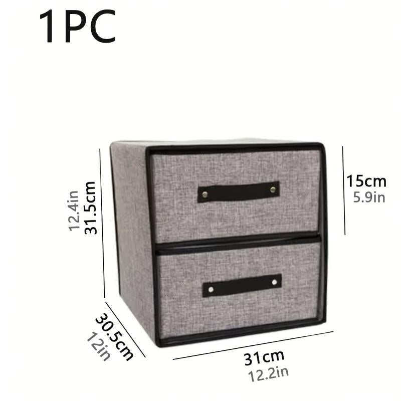 Fabric Storage Box with Drawer - Perfect for Bras & Underwear