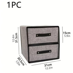 Fabric Storage Box with Drawer - Perfect for Bras & Underwear