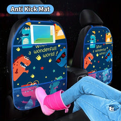 Space Themed Car Seat Back Protector with Storage Pockets