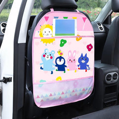 Space Themed Car Seat Back Protector with Storage Pockets