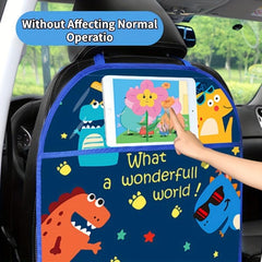 Space Themed Car Seat Back Protector with Storage Pockets