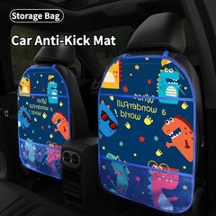 Space Themed Car Seat Back Protector with Storage Pockets