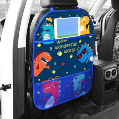 Space Themed Car Seat Back Protector with Storage Pockets