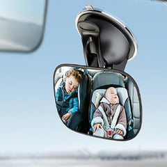Universal Car Interior Rearview Mirror Wide Angle Clip-On for Safe Baby Viewing