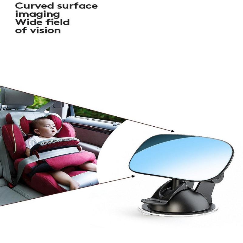 Universal Car Interior Rearview Mirror Wide Angle Clip-On for Safe Baby Viewing