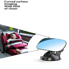 Universal Car Interior Rearview Mirror Wide Angle Clip-On for Safe Baby Viewing