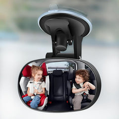 Universal Car Interior Rearview Mirror Wide Angle Clip-On for Safe Baby Viewing