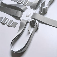 Adjustable 5 Point High Chair Safety Belt Gray Youngsters & Youngsters Seat