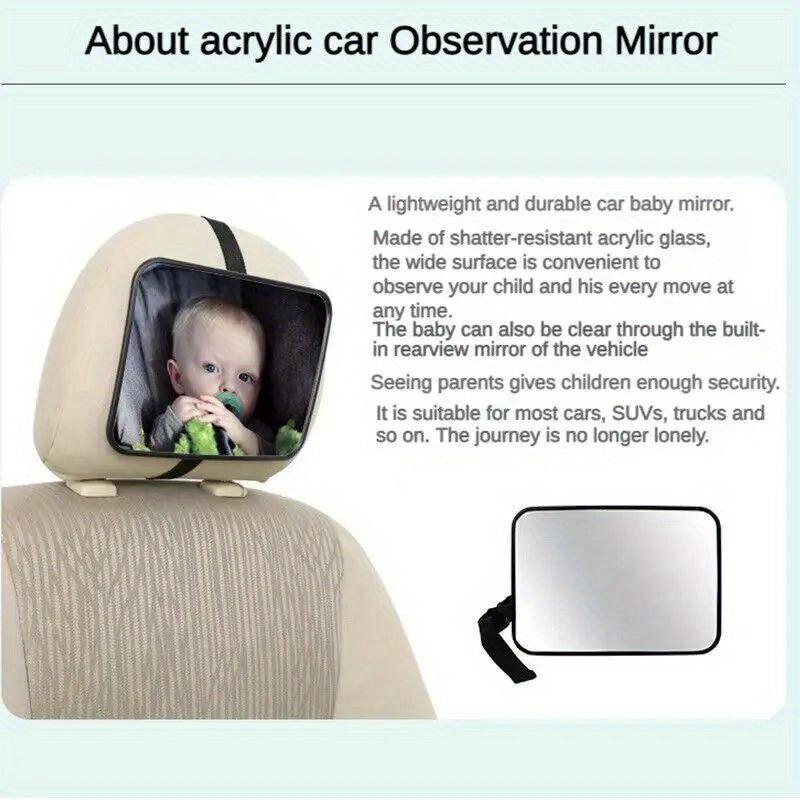 Adjustable Baby Car Mirror Wide View Headrest Mount