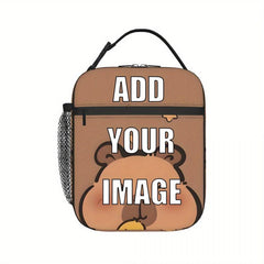 Personalized Capybara & Duck Print Lunch Tote Bag Insulated Lunch Box