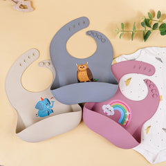 Waterproof Silicone Kids Bibs | Soft & Reusable | Christmas & Thanksgiving
