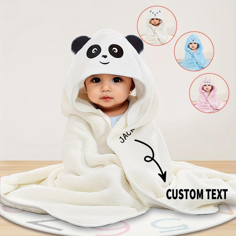 Personalized Koala Hooded Bath Towel Gray