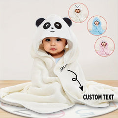 Personalized Koala Hooded Bath Towel Gray