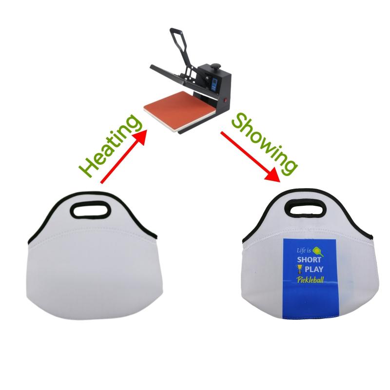 4pcs Customizable Neoprene Lunch Bags Insulated with Zipper
