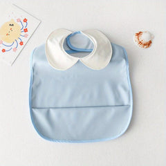 Waterproof Bib with Collar Sleeveless PU Feeding Apron