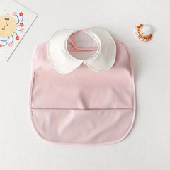 Waterproof Bib with Collar Sleeveless PU Feeding Apron
