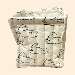 Rabbit Pattern Diaper Storage Basket Beige Organizer