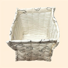 Rabbit Pattern Diaper Storage Basket Beige Organizer