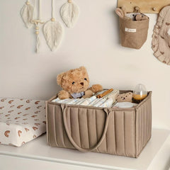 Nylon Diaper Caddy Organizer Nursery Storage Basket with Compartments