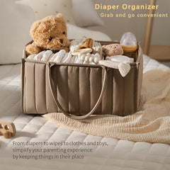 Nylon Diaper Caddy Organizer Nursery Storage Basket with Compartments