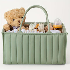 Nylon Diaper Caddy Organizer Nursery Storage Basket with Compartments