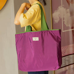 Large Capacity Foldable Nylon Diaper Bag Tote for Essentials