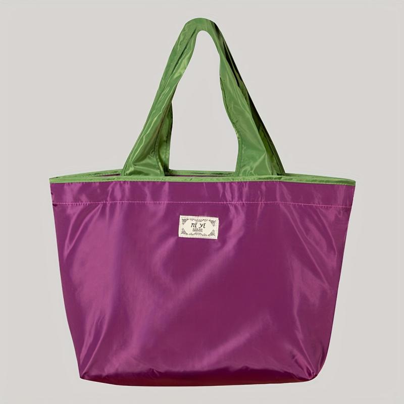 Large Capacity Foldable Nylon Diaper Bag Tote for Essentials