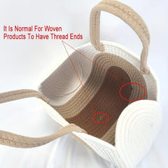 Large Woven Polyester Diaper Storage Bag