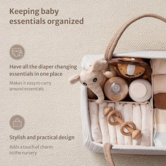Large Woven Polyester Diaper Storage Bag