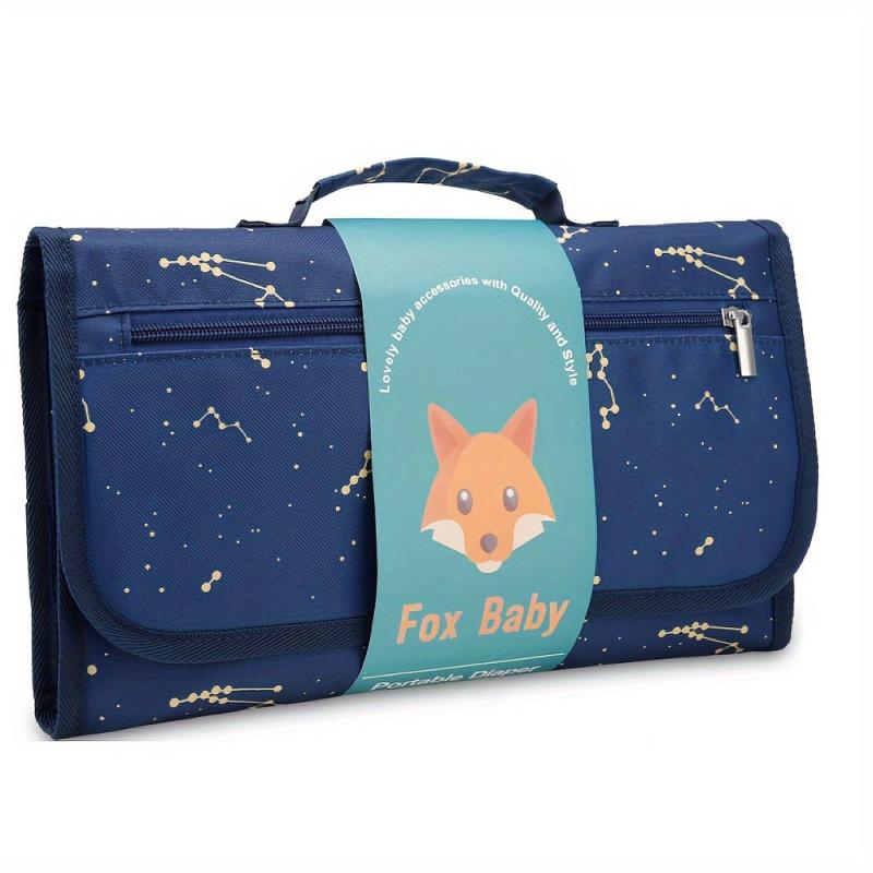 Waterproof Portable Changing Pad Mat with Wipes Holder
