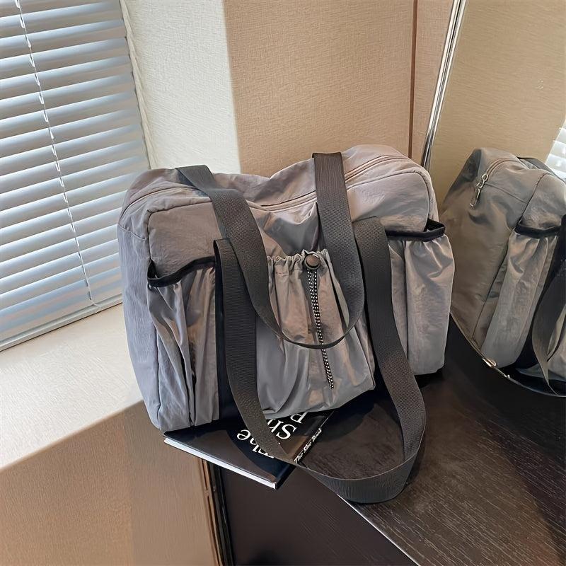 Large Capacity Diaper Bag with Multiple Compartments Oxford Fabric Shoulder Bag