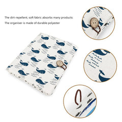 Portable Diaper Storage Bag with Wet Wipe Dispenser