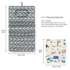 Portable Diaper Storage Bag with Wet Wipe Dispenser