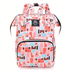 Spacious Nylon Cartoon Printed Mom Bag