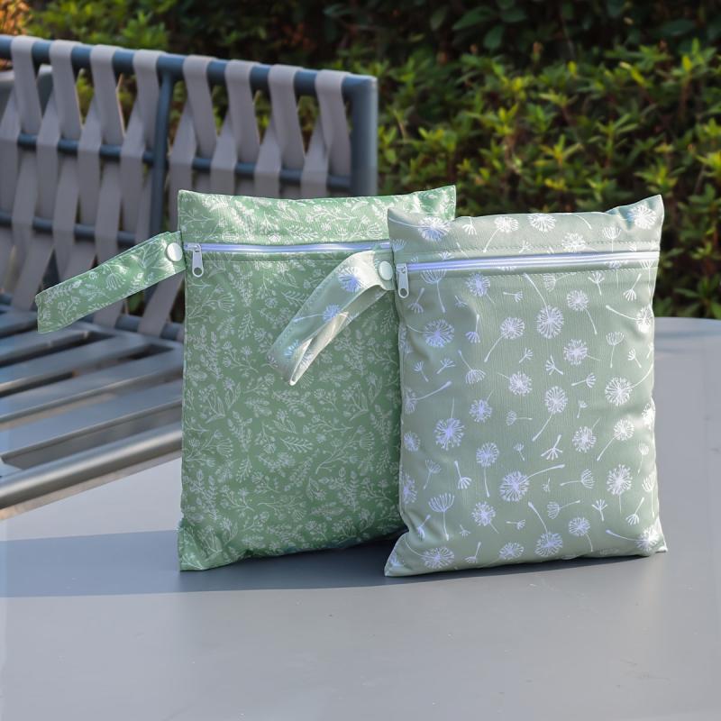 2pcs Reusable Wet Bag Set for Kids with Fun Sun & Cloud Designs