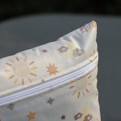 2pcs Reusable Wet Bag Set for Kids with Fun Sun & Cloud Designs