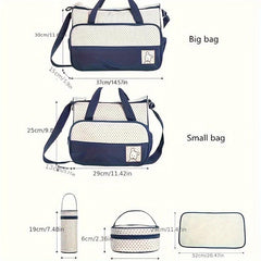 Large Capacity Multifunctional Mommy Bags Crossbody Diaper Bag Set