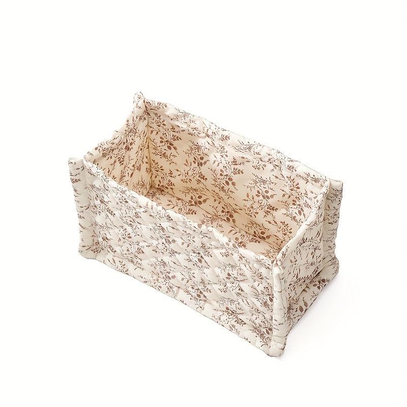 Polyester Storage Basket Floral Pattern for Mom Toy Organizer